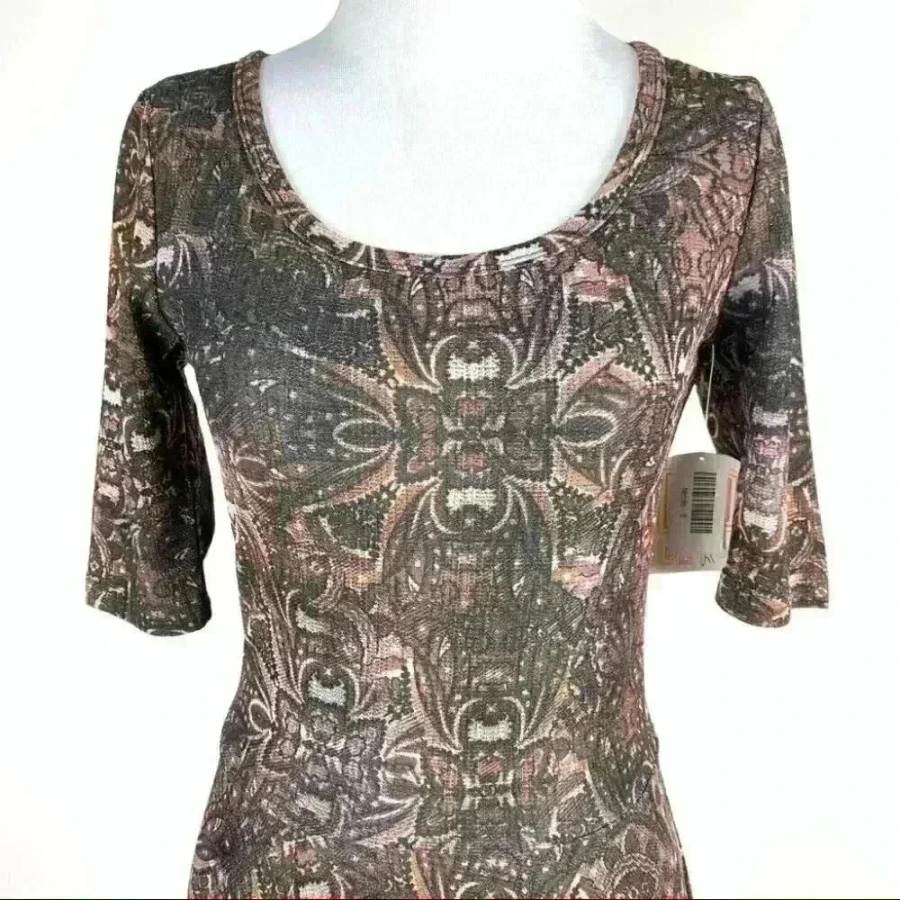 Lularoe Womens Nicole dress size S brown midi - Picture 3 of 13